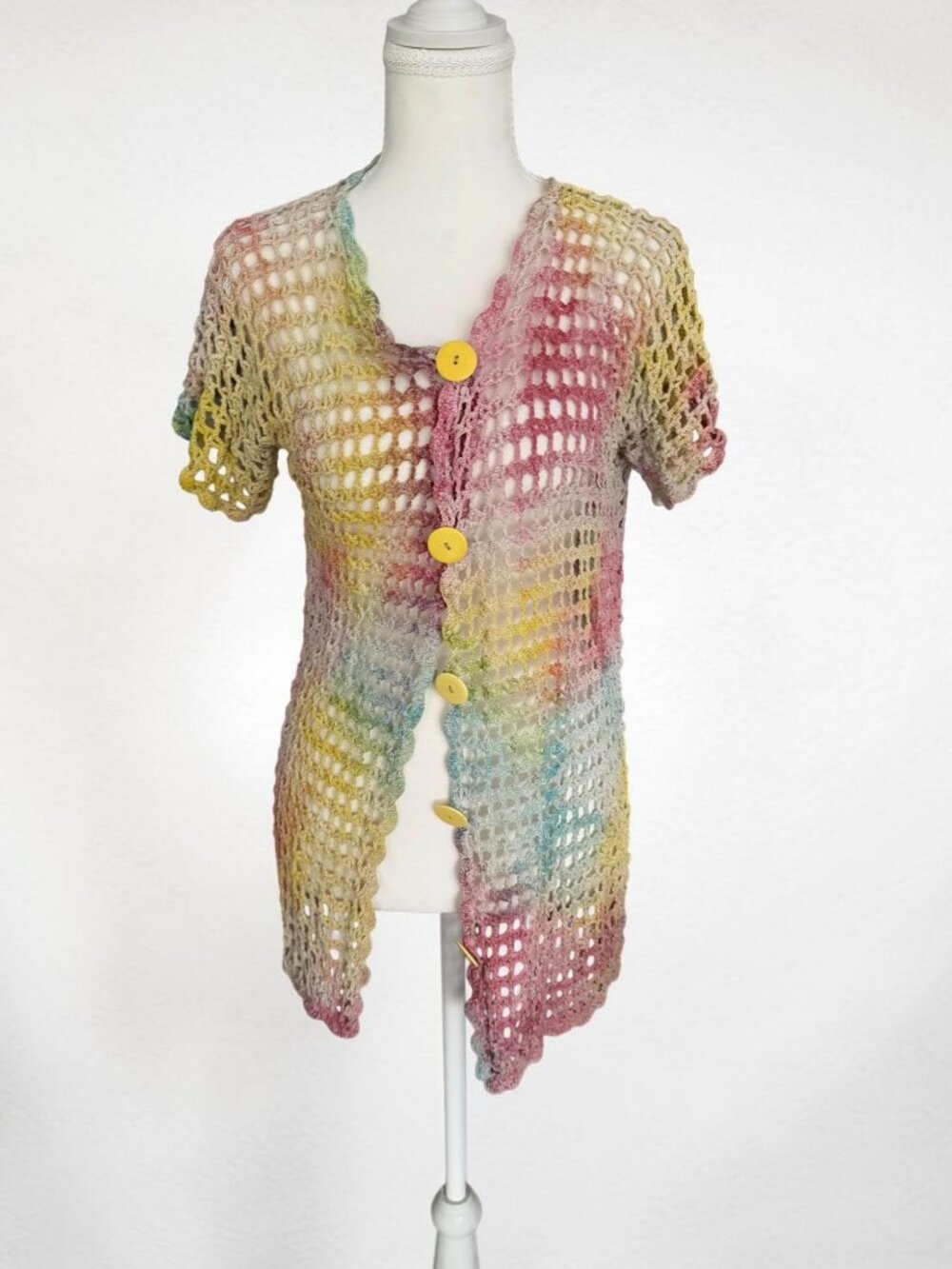 CREAZIONI EFFECT Vintage Knit Multicolor Sweater Size Small